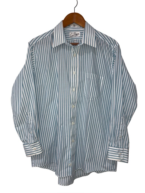 Sears Roebuck Other - Vintage Sears Roebuck Blue & White Striped Dress Shirt 16.5 32/33 Coastal